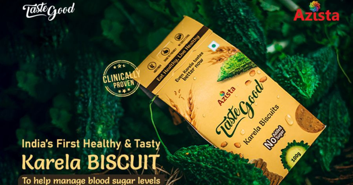 Azista Industries Launches India’s First Ever Low-GI, Diabatic -Friendly Biscuits - The Taste Good Karela Biscuits